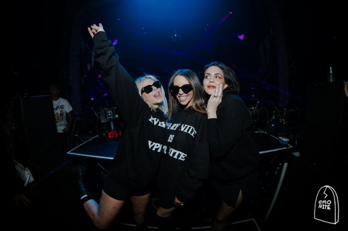 Ariana Madix, Katie Maloney and Scheana Shay of Vanderpump Rules Do Surprise DJ Set at Emo Nite LA