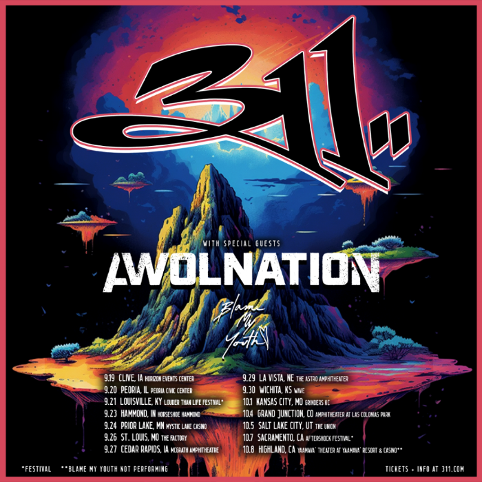 311 announce fall tour with AWOLNATION and Blame My Youth