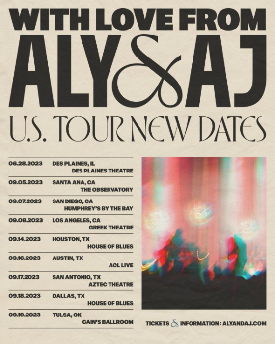 Aly & AJ Announce September “With Love From” Tour Dates