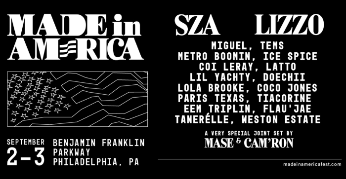 SZA and Lizzo to Headline Made in America 2023