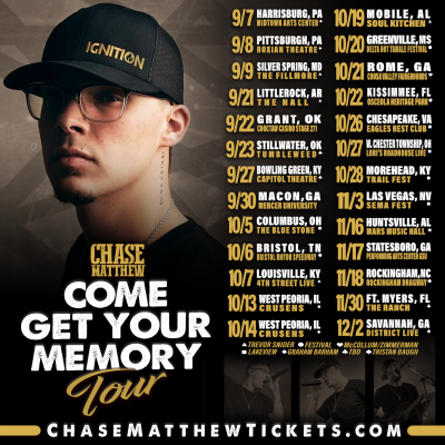 Chase Matthew Announces Headline ‘Come Get Your Memory Tour’