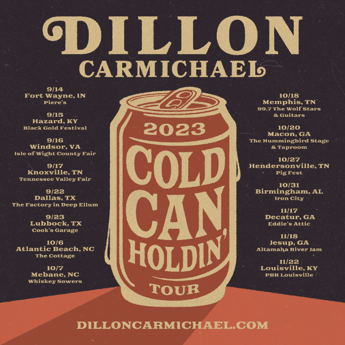 Dillon Carmichael Announces Headline ﻿Cold Can Holdin Tour