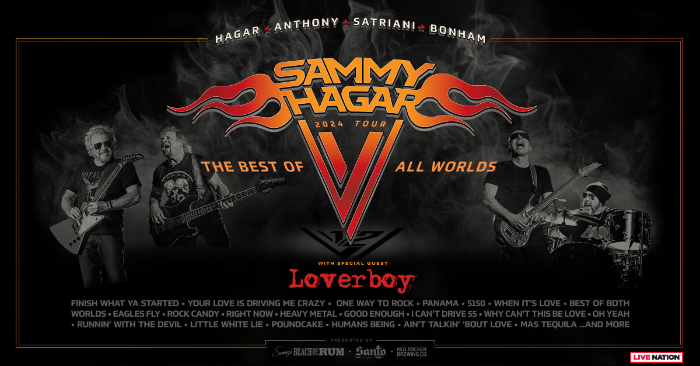 Sammy Hagar, Michael Anthony, Joe Satriani, Jason Bonham The Best of All Worlds Summer 2024 Tour