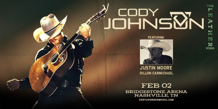 Cody Johnson Modifies Nashville Concert Production After Initial Ticket On Sale for Bridgestone Arena Sells Out, Additional Tickets on Sale NOW -Feb. 2, 2024