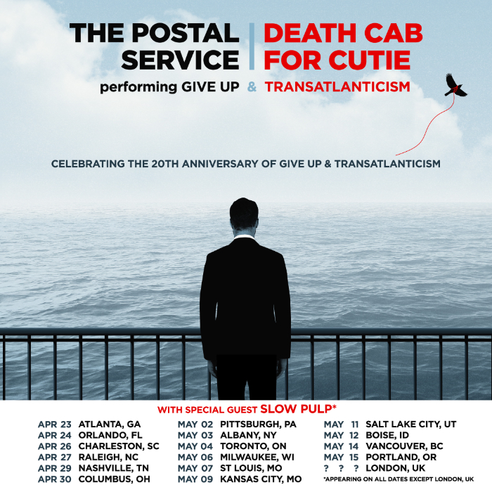 The Postal Service + Death Cab For Cutie Extend Groundbreaking, Critically-Acclaimed 20th Anniversary Co-Headline Tour