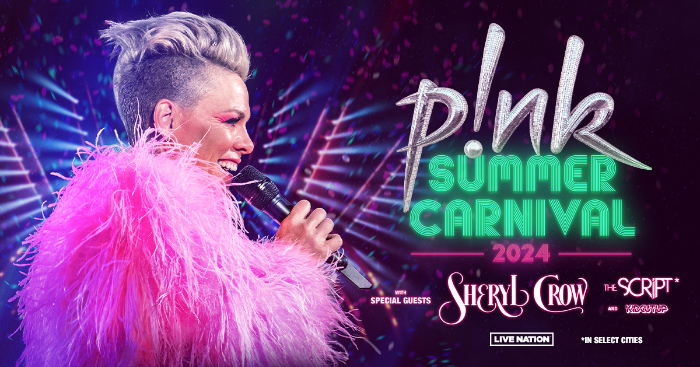 P!NK Extends Record Shattering Summer Carnival Stadium Tour Into 2024 With Special Guest Sheryl Crow And Support From The Script