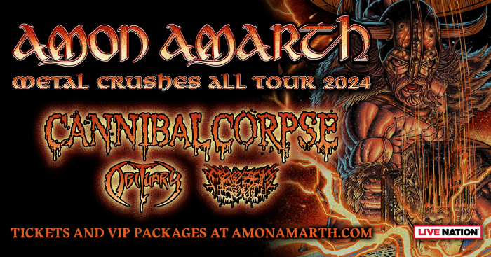 AMON AMARTH Announces Biggest North American Headlining Tour To Date With Special Guests Cannibal Corpse, Plus Obituary And Frozen Soul