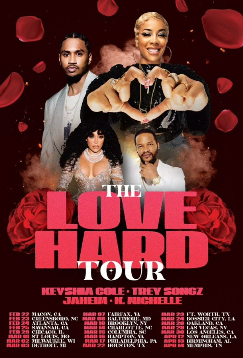 Keyshia Cole Headlines Love Hard Tour With R-B Icon Trey Songz Featuring Jaheim, and K. Michelle