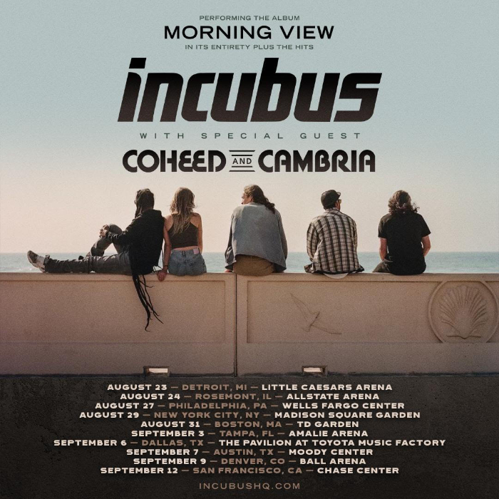 Incubus Announces 2024 US Arena Tour Performing The Iconic Album “Morning View” In Its Entirety Plus The Hits