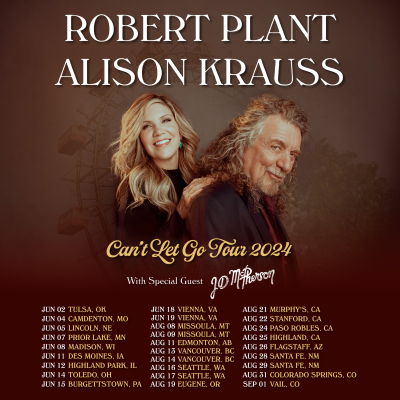 Robert Plant and Alison Krauss Announce ﻿﻿Cant Let Go Tour 2024