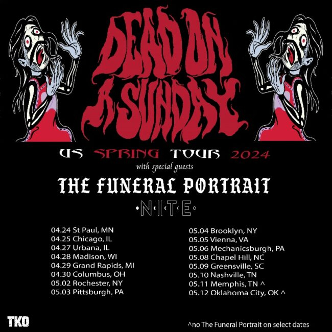 Emo Rockers THE FUNERAL PORTRAIT Announce Support Slot For Dead On A Sunday’s Spring Tour