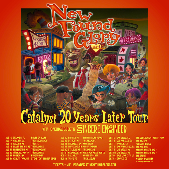 New Found Glory To Celebrate Iconic Album Catalyst With the 'Catalyst 20 Years Later Tour' Featuring Special Guests Sincere Engineer