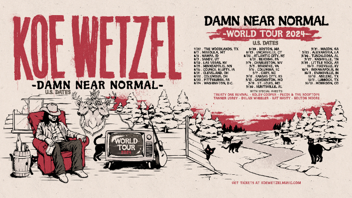 Koe Wetzel Announces 46-Date 'Damn Near Normal World Tour'