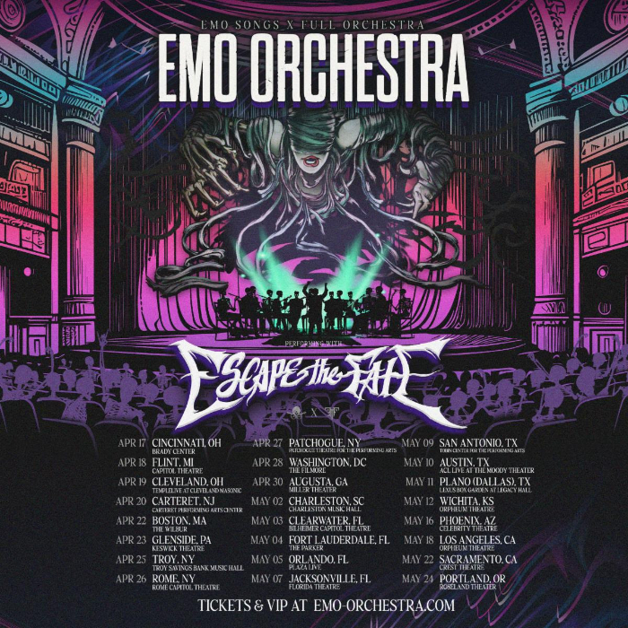 Emo Orchestra with Escape the Fate Spring Tour Kicks Off This Week