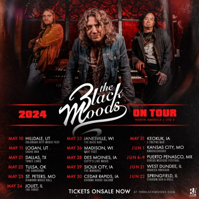 Modern Rock Trio The Black Moods Plot Summer U.S. Tour Following Recent Direct Support Gig with Legendary Rock Act ZZ Top In Arizona