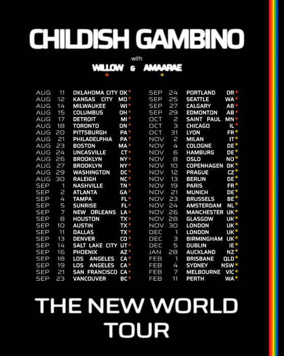 Childish Gambino Returns To The Global Stage With  The New World Tour