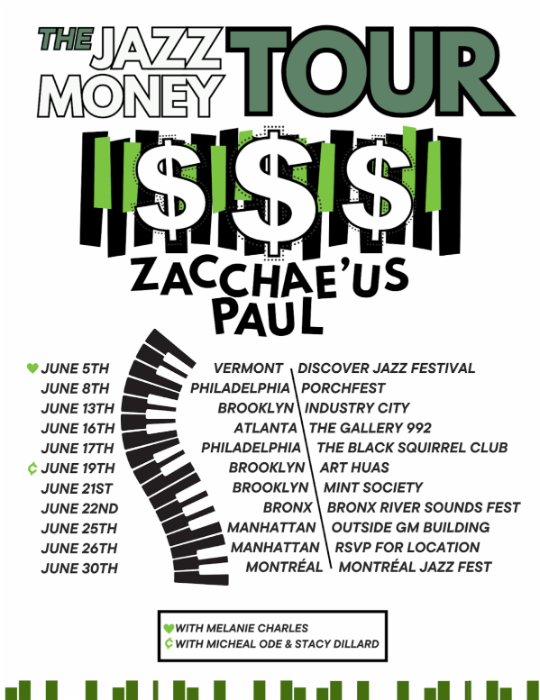 Zacchae’us Paul Sets Off For The Jazz Money Tour - Bringing Jazz Into The Next Generation