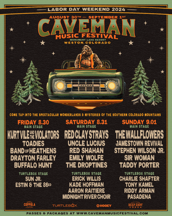 The 2024 Caveman Music Festival Welcomes The Red Clay Strays, The Wallflowers and Toadies to Lineup