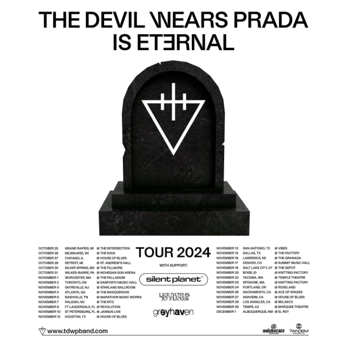 The Devil Wears Prada Announce Fall 2024 Tour with Silent Planet, Like Moths to Flames, and Greyhaven