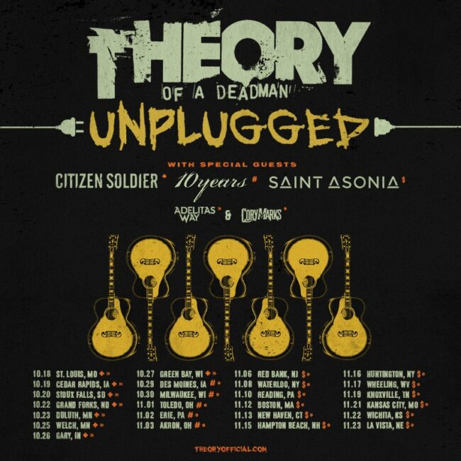Cory Marks Announces Fall US Tour with Theory Of A Deadman
