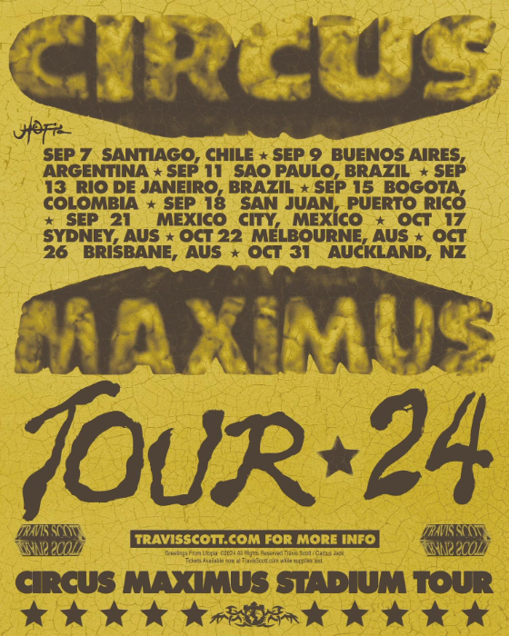 Travis Scott Brings Record Breaking Circus Maximus World Tour To Latin America, Australia, and New Zealand This Fall