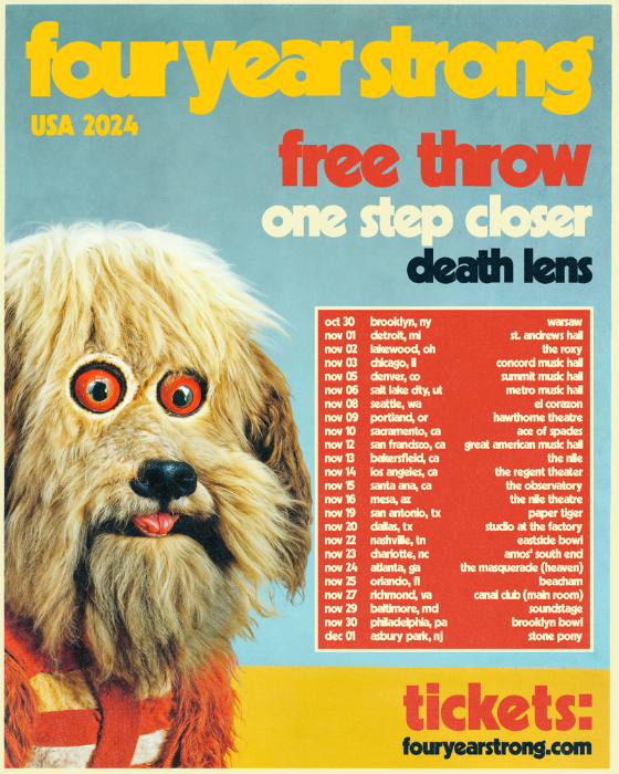 Four Year Strong Announces Fall US Headline Tour  Feat. Free Throw, One Step Closer + Death Lens