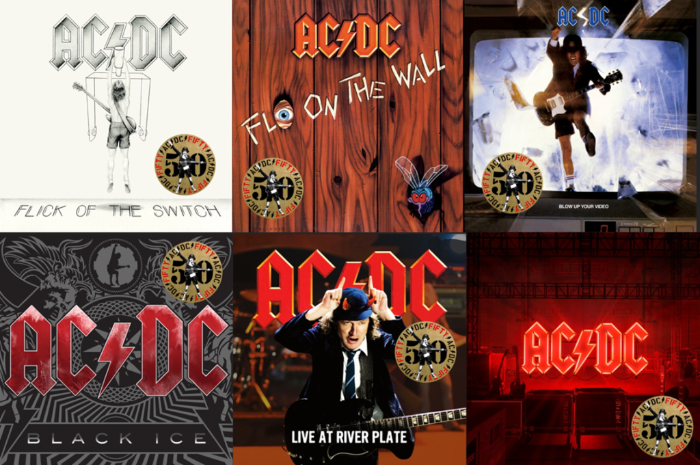 AC/DC 50 Limited Edition Gold Coloured Vinyl Final Wave Includes Six Classic Releases