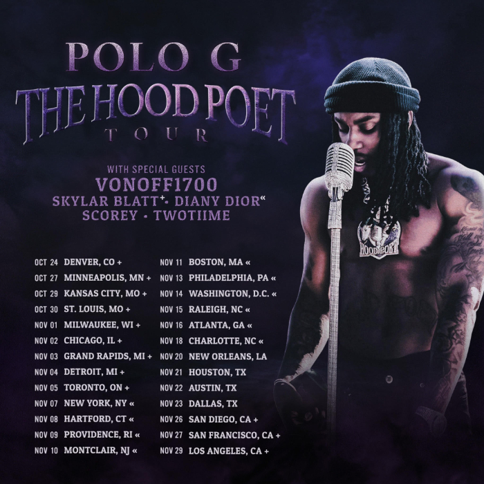 Polo G Announces The Hood Poet Tour 2024