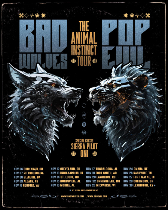 Bad Wolves and Pop Evil Announce Fall Co-Headlining 