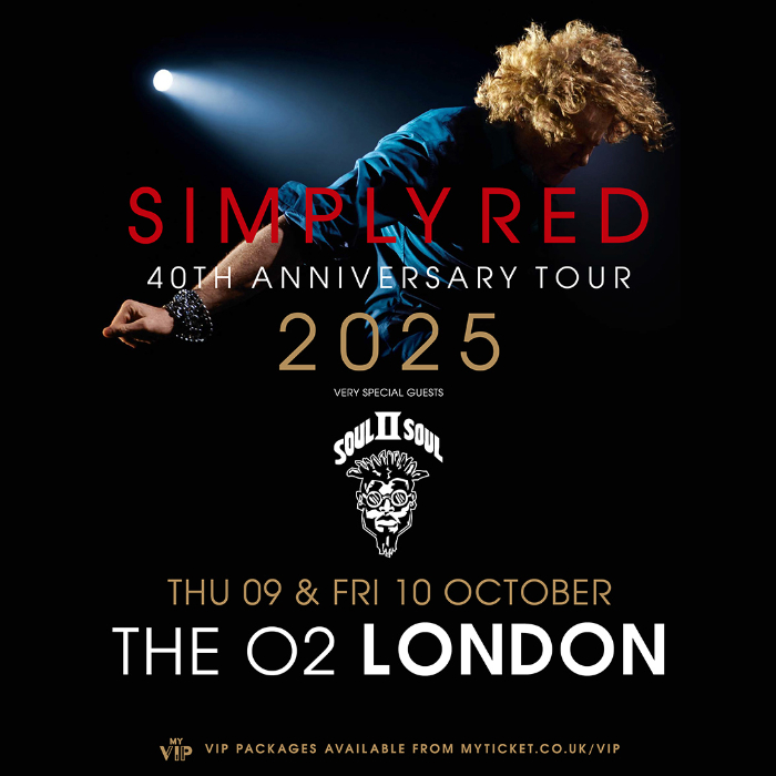 Simply Red Celebrates 40 Years with Soul II Soul as Special Guests for London’s O2 Arena Dates