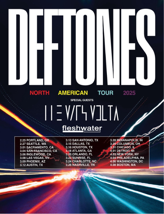 Deftones To Embark On 2025 North American Tour with Special Guests The Mars Volta and Fleshwater