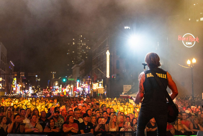 Keith Urban Celebrates the Release of His New Album High with Surprise Performance on Broadway in Downtown Nashville