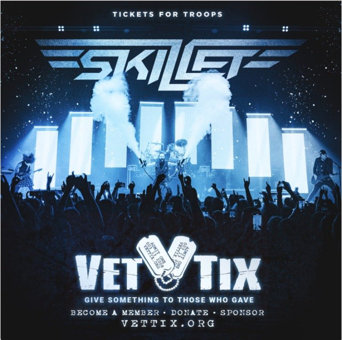 Skillet Partners with Vet Tix in Honor of New Single, 'All That Matters,' Offering Free Concert Tickets to Veterans and Granting a Hero's Wish