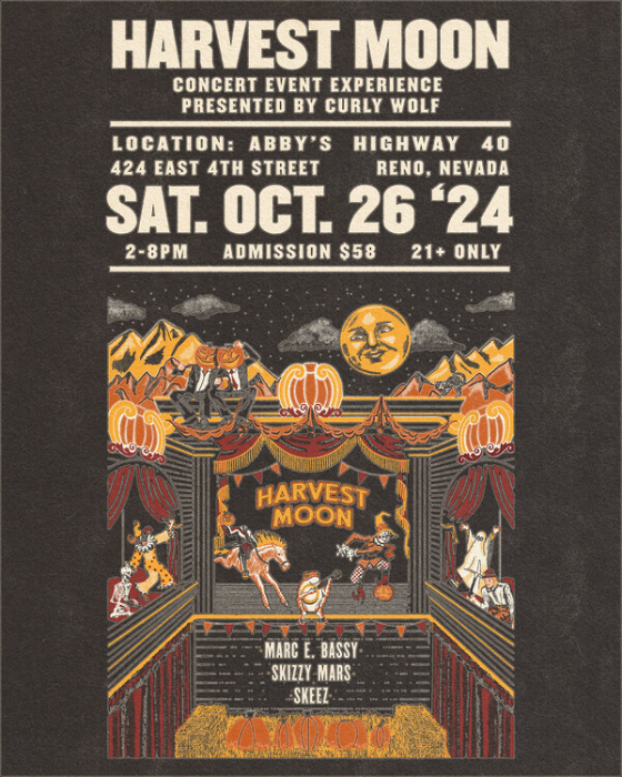 Curly Wolf Presents Harvest Moon Concert Event with Headliners Marc E. Bassy, Skizzy Mars, and Skeez