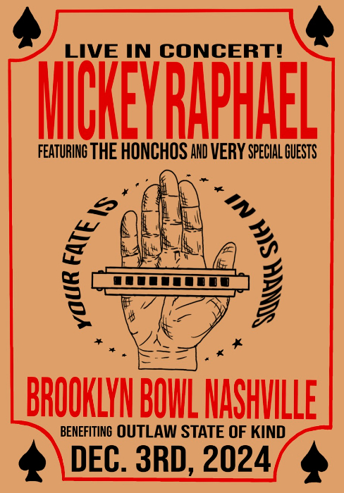 Brooklyn Bowl Nashville To Host Legendary Musician Mickey Raphael’s First-Ever Headlining Show, December 3, Featuring The Honchos And Special Guests