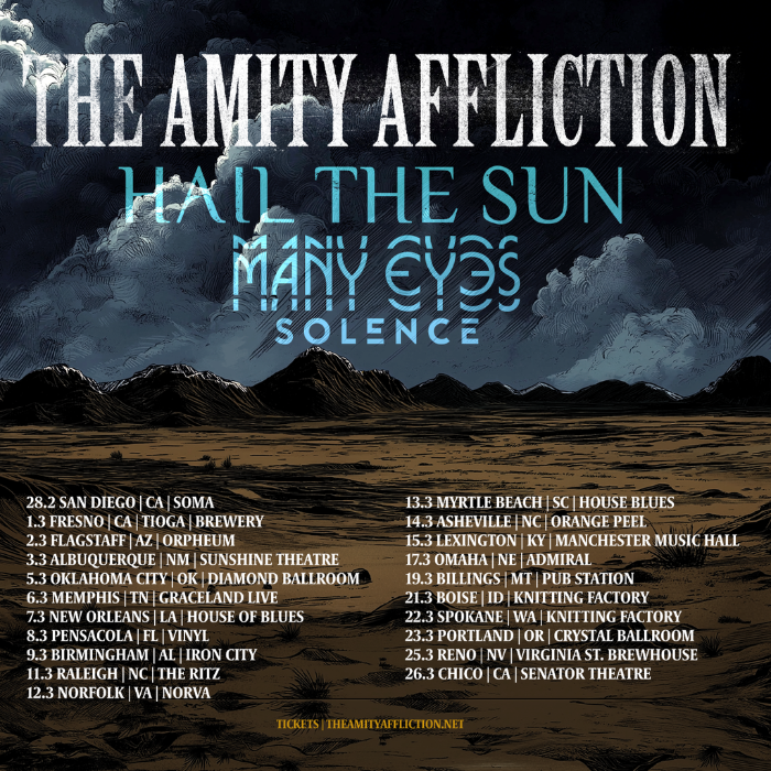 Rock Band Hail the Sun Announce Winter-Spring 2025 Tour With The Amity Affliction, Many Eyes and Solence