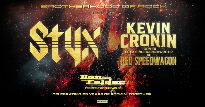 Styx And Kevin Cronin Celebrating 25 Years Of Musical Friendship With The “Brotherhood Of Rock” Tour With Don Felder