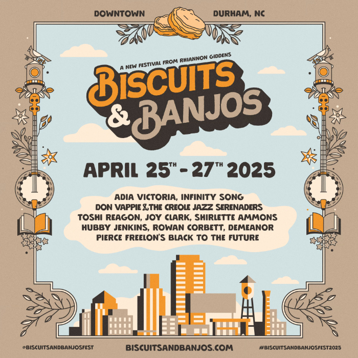 Rhiannon Giddens Announces Biscuits and Banjos Festival Line-Up Additions: Adia Victoria, Alice Randall, Don Vappie, Toshi Reagon, Mychal Threets, Infinity Song and more