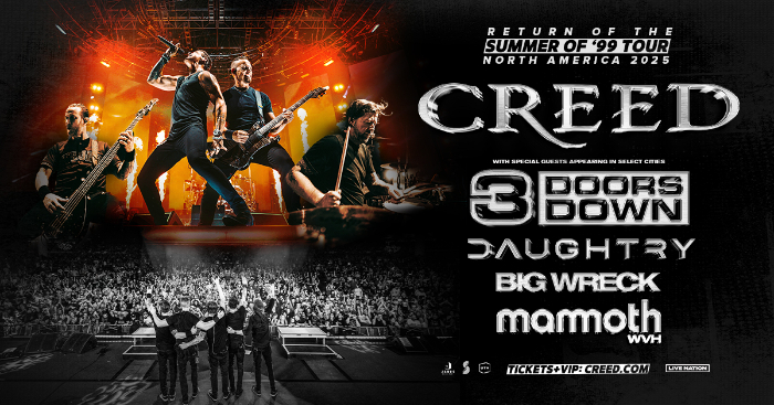 Grammy Winning Rock Band CREED Announces The Summer Of ’99 Tour For 2025 As Fans Demand Encore After Sold-Out Reunion Run