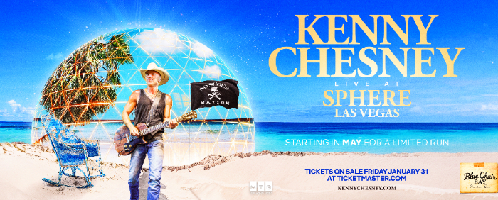 Kenny Chesney Announces 12-Date Residency at Sphere Bringing Country Music to Las Vegas