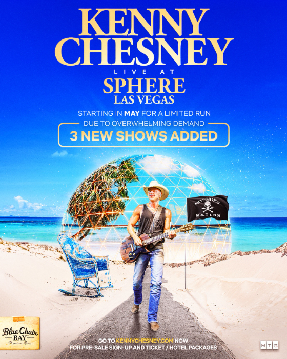 Kenny Chesney Adds 3 New Sphere Dates