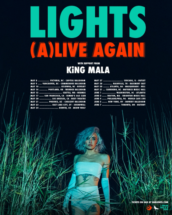 Lights Announces “(A)Live Again” North American Tour