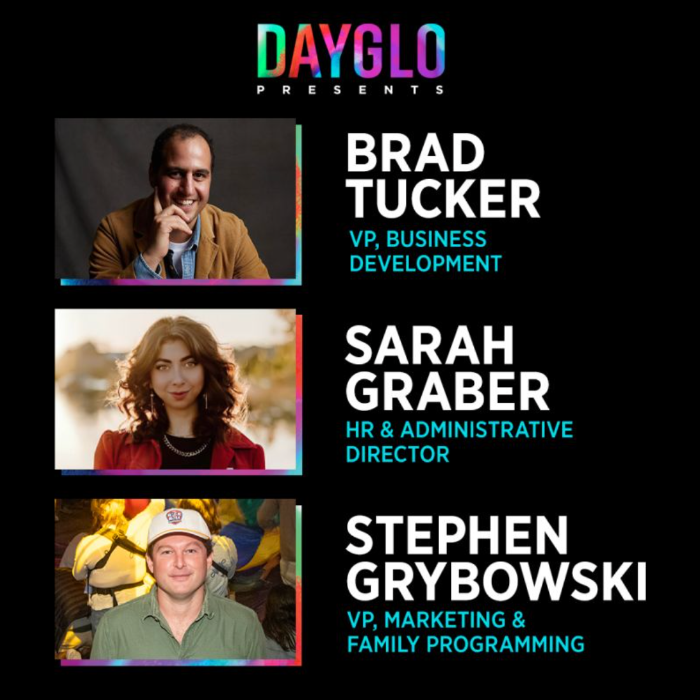 Dayglo Presents Announces Promotions For Stephen Grybowski, Bradley Tucker - Sarah Graber