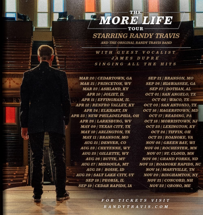 Randy Travis “More Life Tour” Extends Into Fall 2025 With New Dates