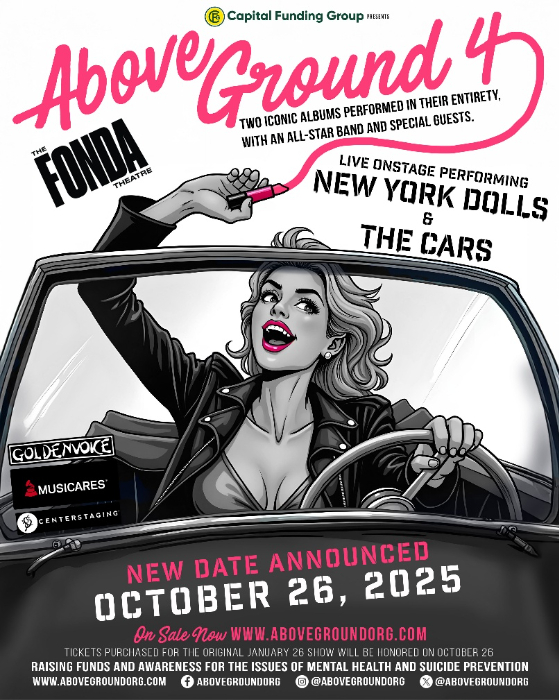 “ABOVE GROUND 4” 2025 Benefit Concert Rescheduled For Sunday, October 26 At The Fonda Theatre